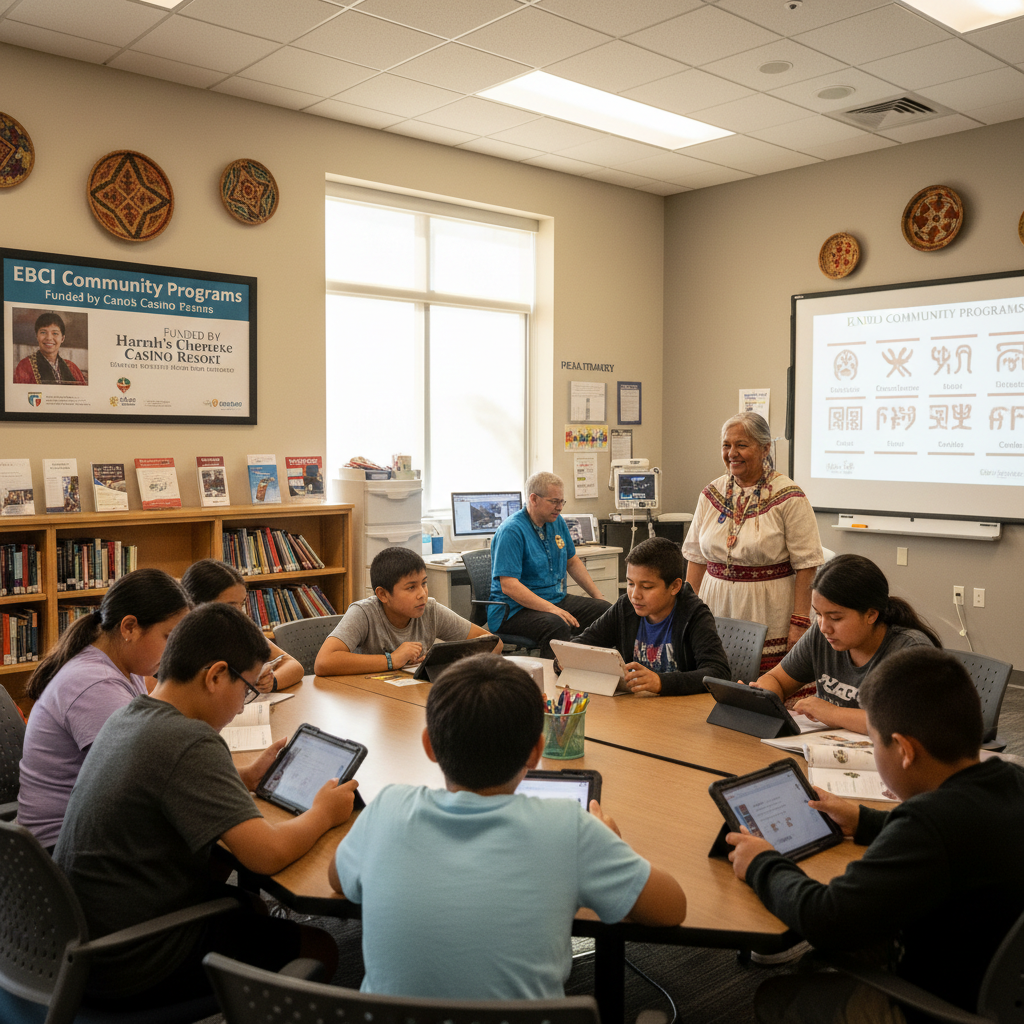 Photograph representing EBCI Harrah's Cherokee Casino: How Tribal Gaming Funds Community Programs