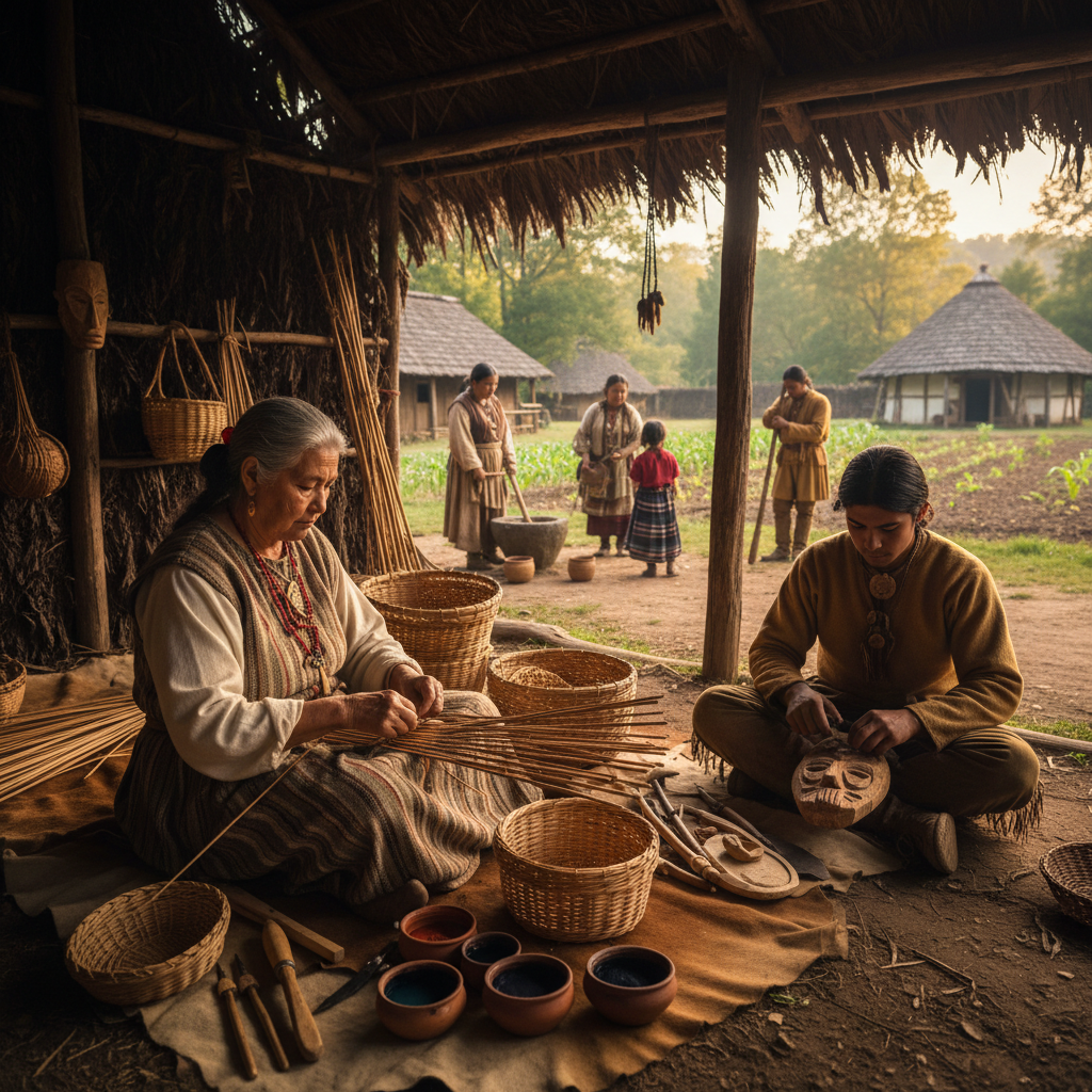 Photograph representing Oconaluftee Indian Village: Experience Traditional 18th Century Cherokee Life