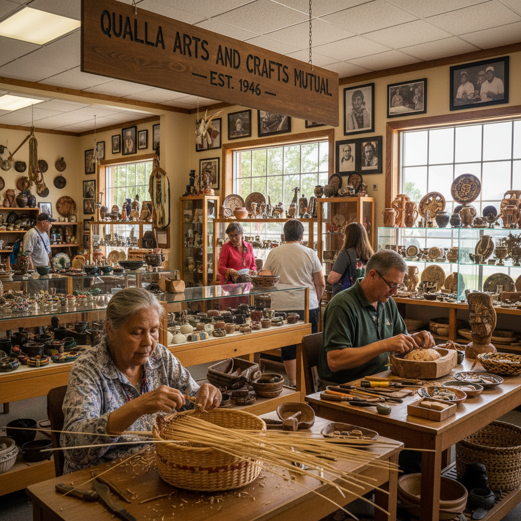 Photograph representing Qualla Arts and Crafts Mutual: The Oldest Native American Cooperative in the US
