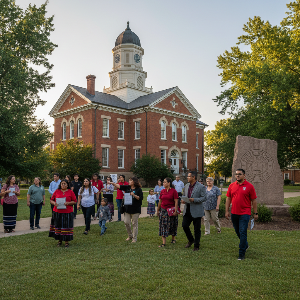 Photograph representing Tahlequah, Oklahoma: Guide to the Capital of the Cherokee Nation