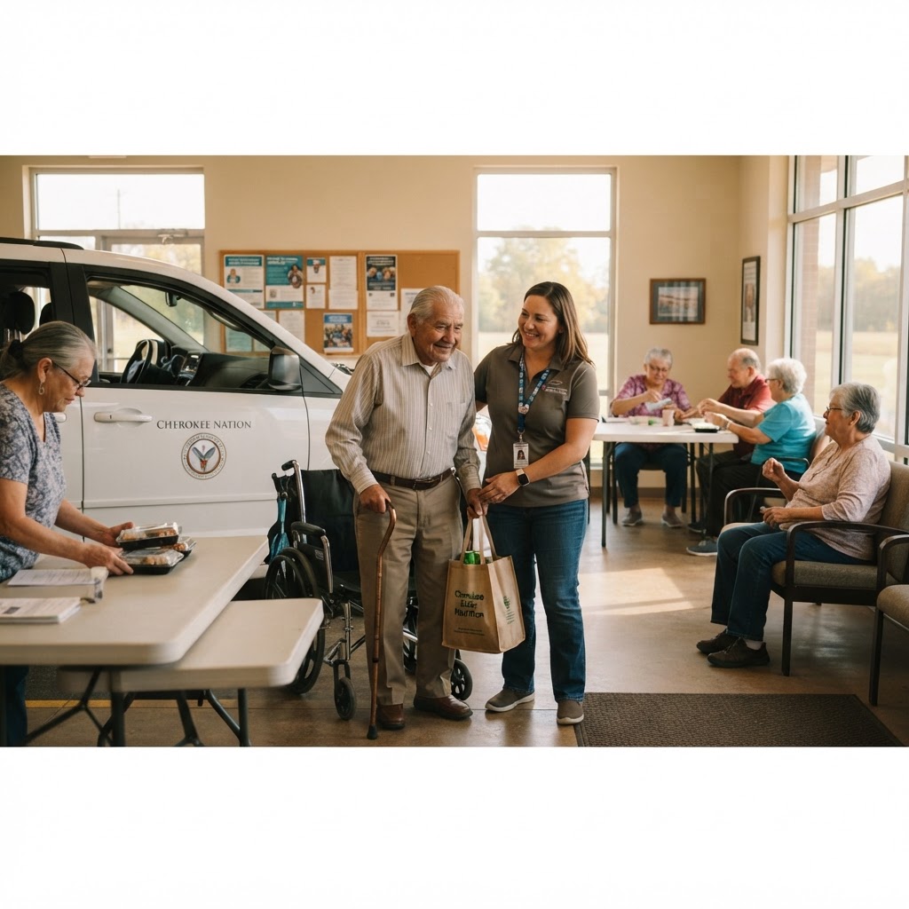 Photograph representing Cherokee Nation Elder Services: Nutrition, Transportation, and Care Programs