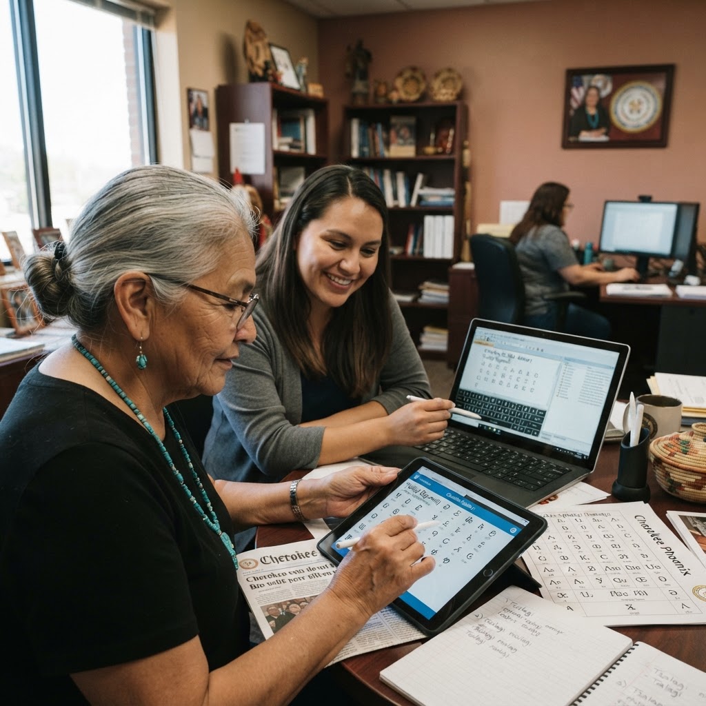 Photograph representing Cherokee Nation Language Technology: Digital Tools for Preserving the Cherokee Language