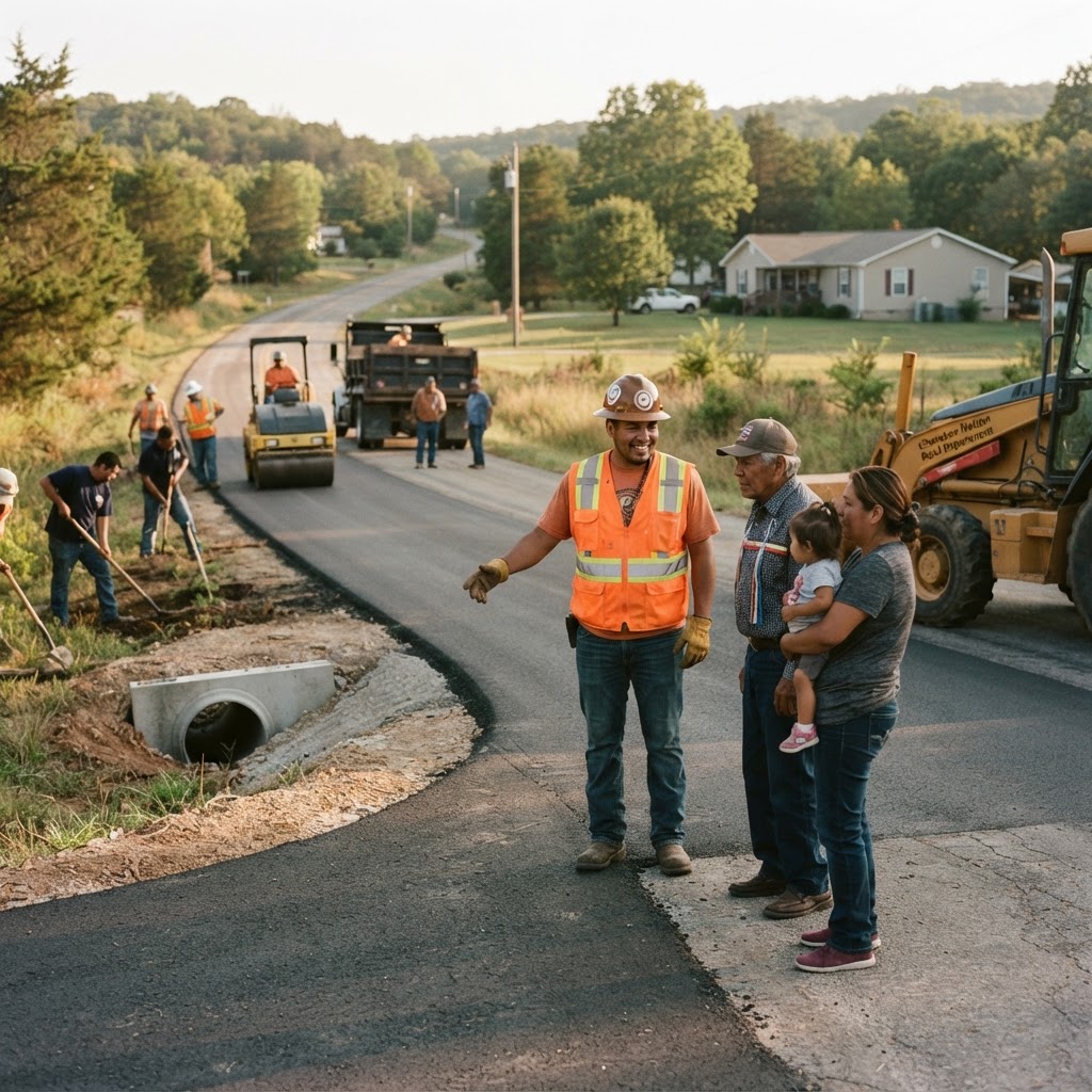 Photograph representing Cherokee Nation Road Department: Infrastructure and Community Development