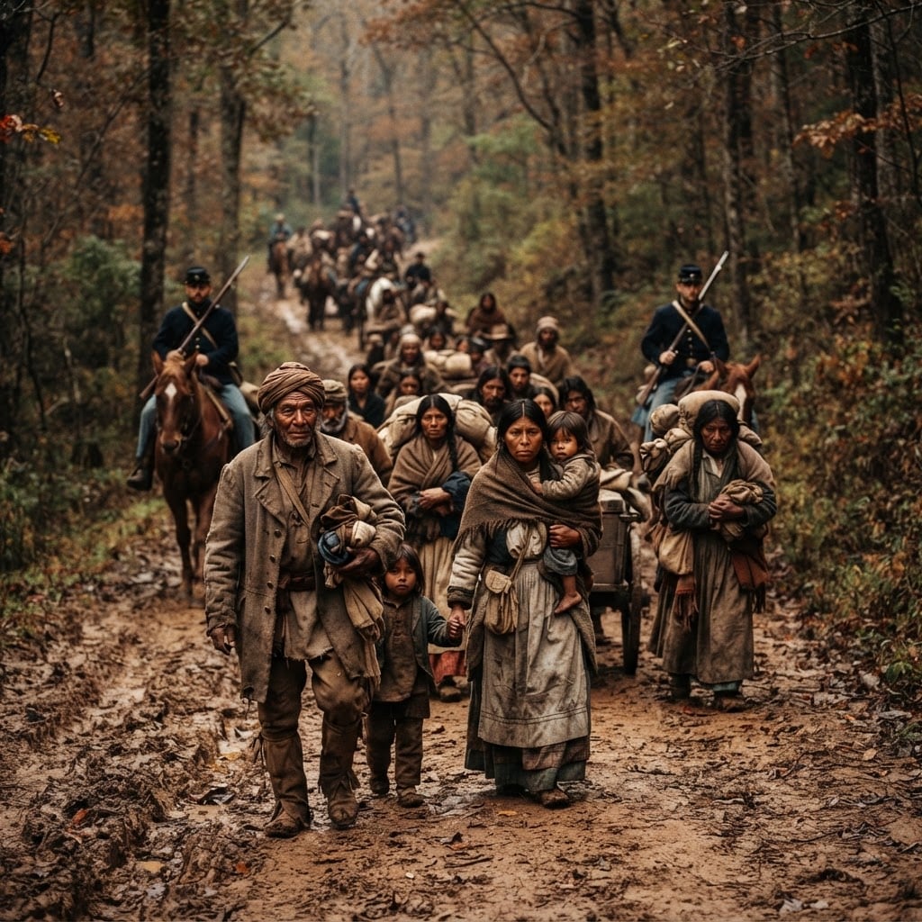 Photograph representing The Trail of Tears: Cherokee Removal and the Path to Indian Territory